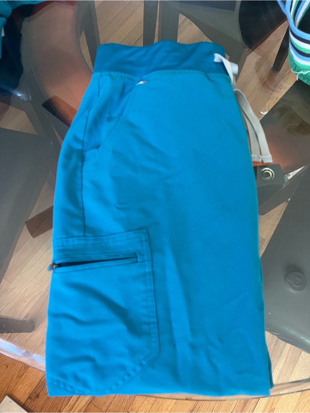 Figs Teal Track Joggers with Zip Pocket